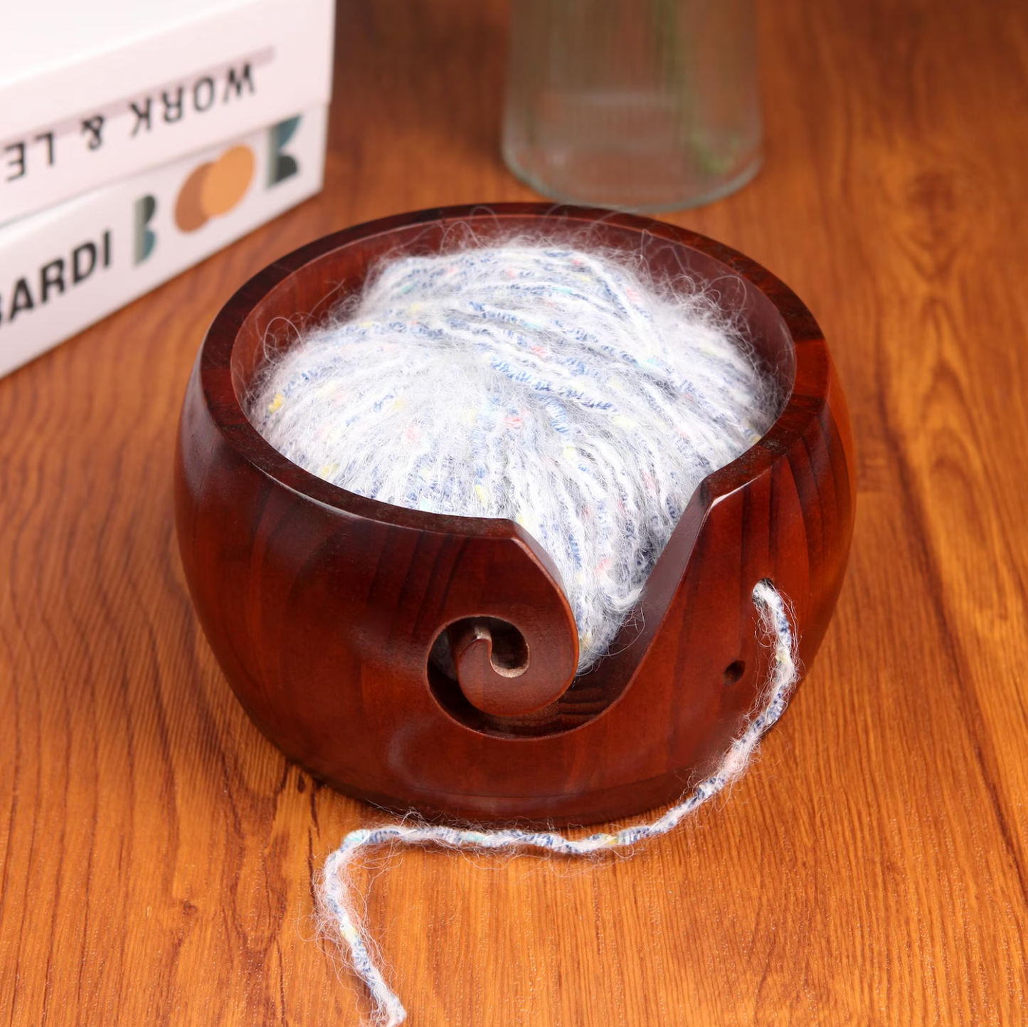 Luxe Wooden Yarn Bowl 🪵🪹